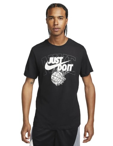 Nike Just Do It Ανδρικό T-shirt Μαύρο με Λογότυπο